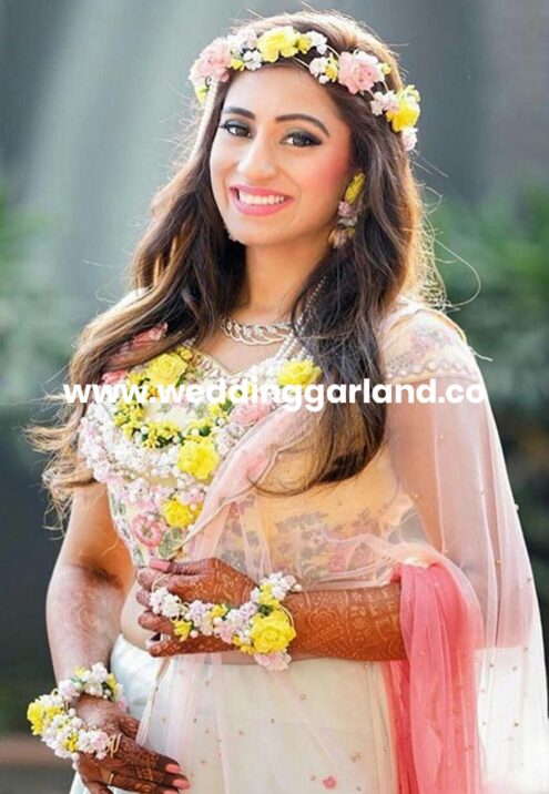 Buy Flower & Floral Jewellery set for Haldi and Mehndi